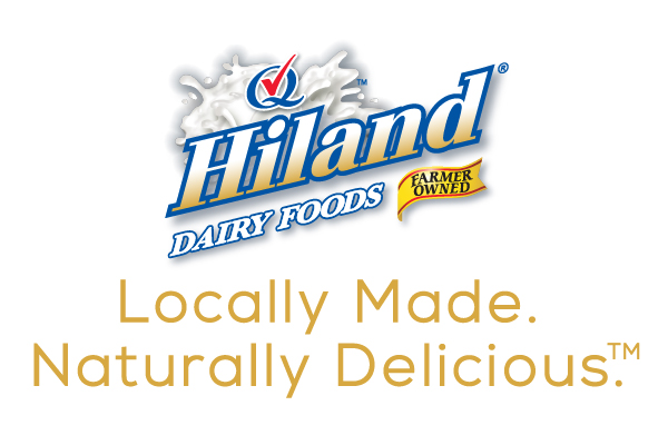 Hiland Dairy Foods logo with a tagline that reads Locally Made Naturally Delicious