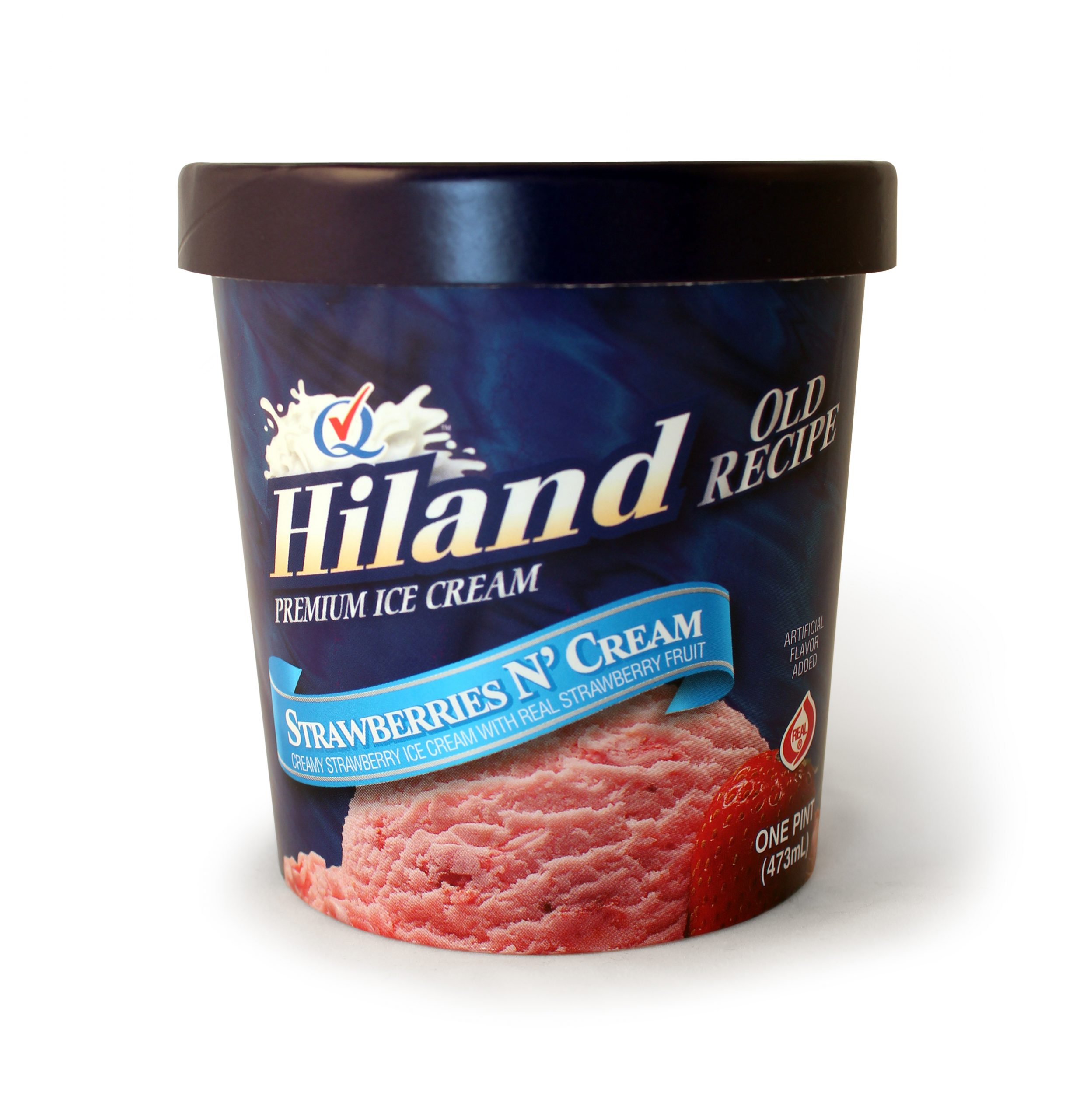 Hiland Strawberries N Cream Pint – Hiland Dairy