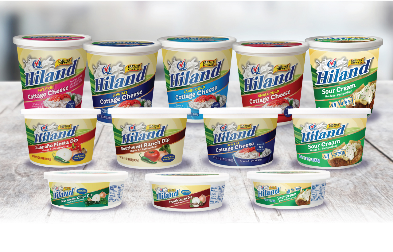 Hiland Dairy new packaging designs for cultured products