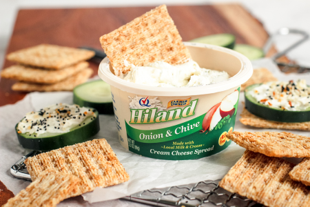 Crackers and Onion and Chive Dip