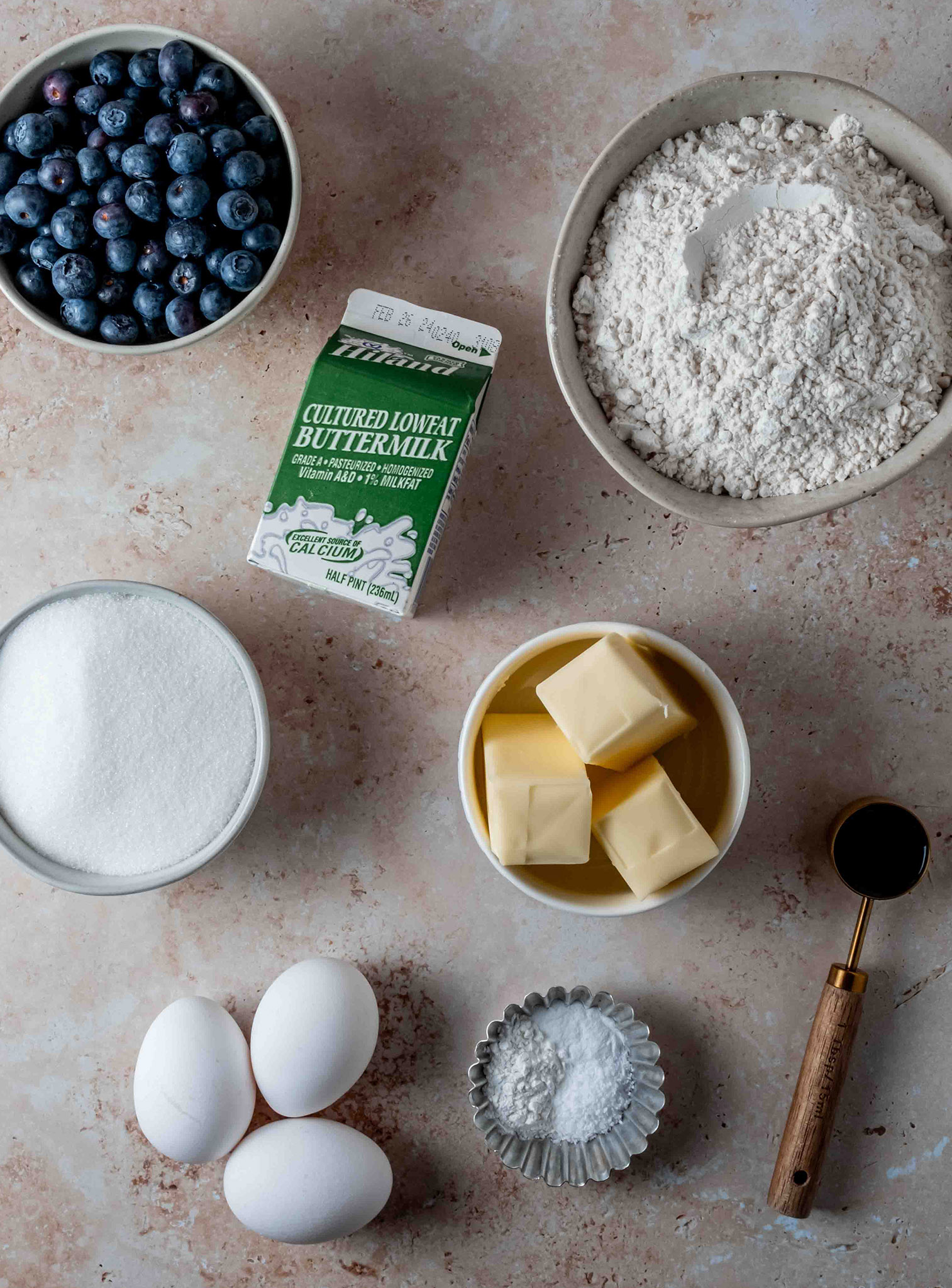 Ingredients for Blueberry Streusel Muffins