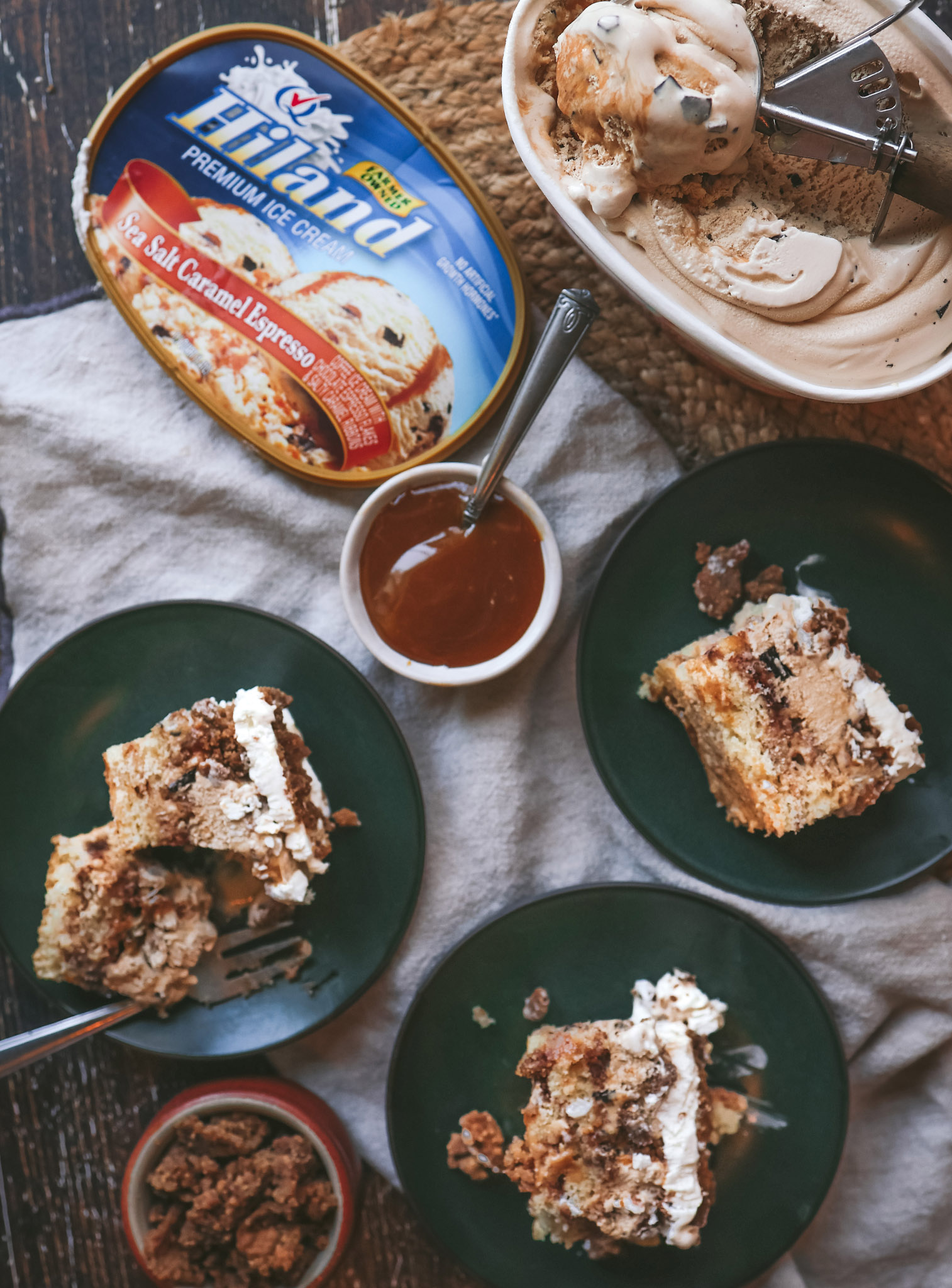 Ingredients for Coffee Cake Ice Cream Cake