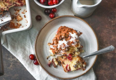 Cranberry Sour Cream Coffee Cake