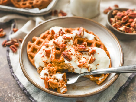 Start the Day with Festive Gingerbread Waffles