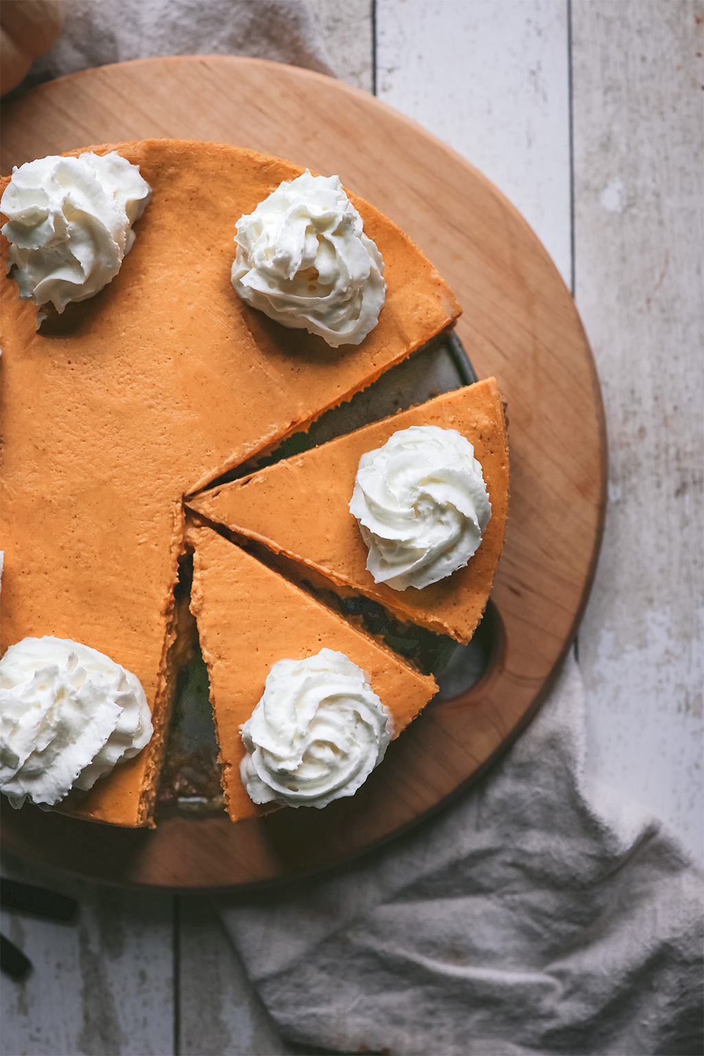 Pumpkin Cheesecake made with Hiland Dairy Cream Cheese and Sour Cream