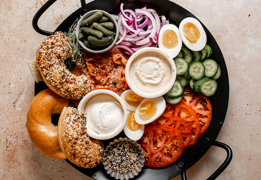 Bagel Board with Hiland Dairy Cream Cheese