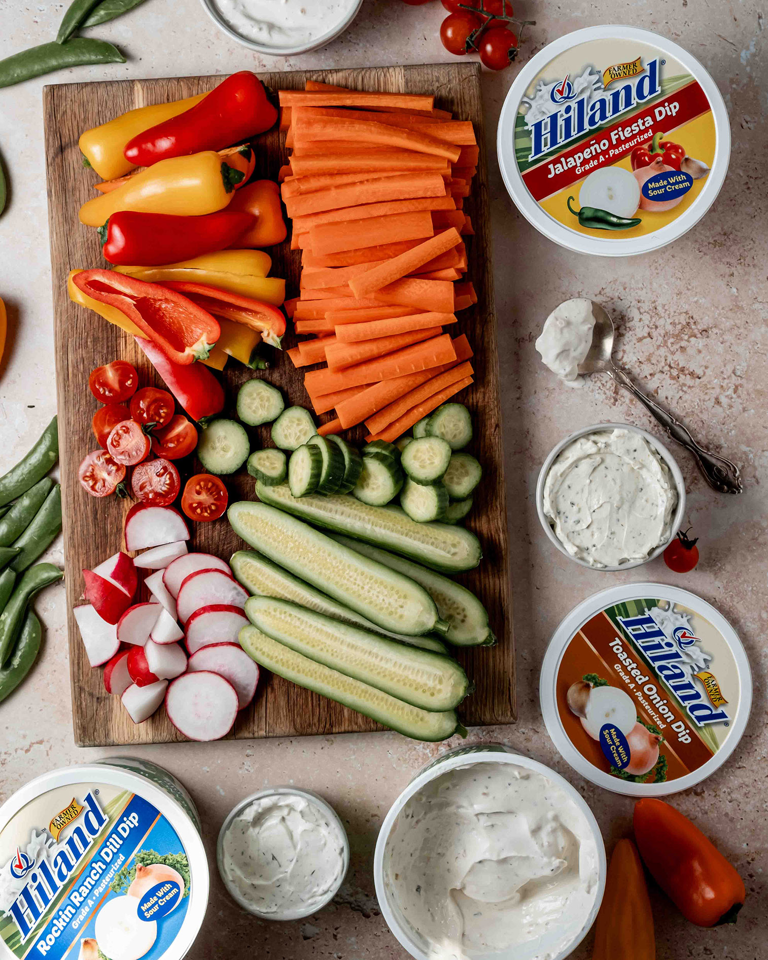 Crudités Platter partially assembled